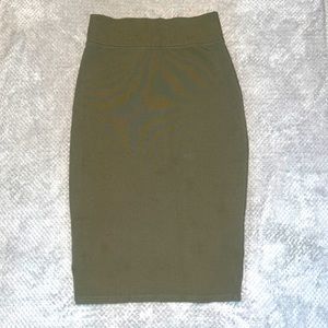 Green Midi Pencil Skirt - Sweet Heart